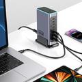 WLX-F8L 8-porttinen GaN-pöytälatausasema 660W - 6xUSB-C PD, 2xUSB-A QC3.0