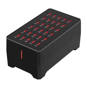 WT-268 30-porttinen USB-latausasema 150W - musta