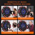 Seinälle kiinnitettävä älykäs nyrkkeilykone musiikilla - musta