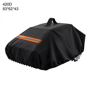 Vedenpitävä 420D Oxford-kangasta valmistettu robottiruohonleikkurin suojapeite – 83 x 62 x 43cm – musta / oranssi