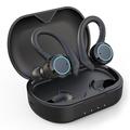 Vedenkestävät langattomat urheilukuulokkeet kosketusohjauksella - musta
