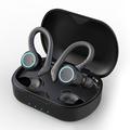 Vedenkestävät langattomat urheilukuulokkeet kosketusohjauksella - musta