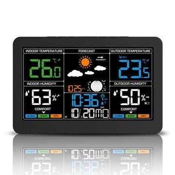 Sääasema, tanskankielinen ja suuri värinäyttö - musta