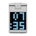 WiWU W043 5-in-1 langaton laturi, jossa on RGB-pikselinäyttö ja Bluetooth-kaiutin - hopea