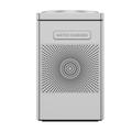 WiWU W043 5-in-1 langaton laturi, jossa on RGB-pikselinäyttö ja Bluetooth-kaiutin - hopea