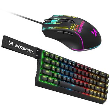 Wozinsky RGB Gaming Set - mekaaninen näppäimistö ja langallinen hiiri - musta