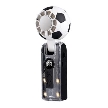 X68 Football Design -jäähdytystuuletin LED-näytöllä ja kylmäpakkausominaisuudella - 3600mAh - musta