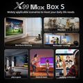 X99 MAX Android 14 -televisiolaite ääniohjattavalla kaukosäätimellä - 16 Gt - musta