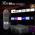 X99 MAX Android 14 -televisiolaite ääniohjattavalla kaukosäätimellä - 16 Gt - musta