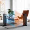 XY-801 kannettava keraaminen sähkölämmitin, 2200W, kaukosäätimellä - musta