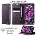 Xiaomi 17 Caseme 033 vasikka tekstuuri lompakko tapauksessa RFID-sulku - violetti