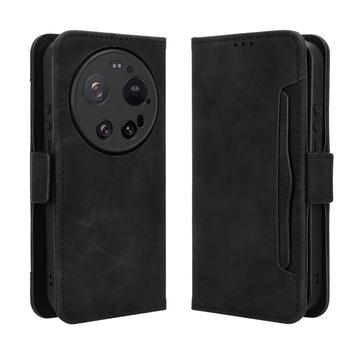 Xiaomi 17 Ultra -kortinhaltijan lompakkokotelo - musta