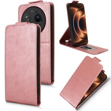 Xiaomi 17 Ultra Pystysuuntainen läppäkotelo jalustalla - Ruusukulta