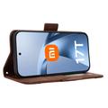 Xiaomi 17T -kortinhaltijan lompakkokotelo - ruskea