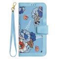 Xiaomi 17T Floral lompakkokotelo, jossa on korttipaikat - Vauvansininen