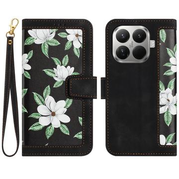 Xiaomi 17T Floral lompakkokotelo, jossa on korttipaikat