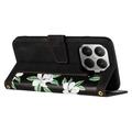 Xiaomi 17T Floral lompakkokotelo, jossa on korttipaikat