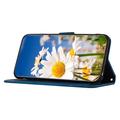 Xiaomi 17T Floral lompakkokotelo korttipaikoilla - tummansininen