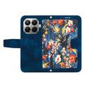 Xiaomi 17T Floral lompakkokotelo korttipaikoilla - tummansininen