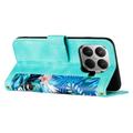 Xiaomi 17T Floral lompakkokotelo korttipaikoilla - vihreä