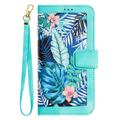 Xiaomi 17T Floral lompakkokotelo korttipaikoilla - vihreä
