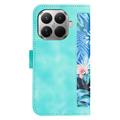 Xiaomi 17T Floral lompakkokotelo korttipaikoilla - vihreä