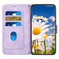 Xiaomi 17T Floral lompakkokotelo, jossa on korttipaikat - vaaleanvioletti