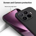 Xiaomi 17T Nestemäinen silikonikotelo käsihihnalla - Musta