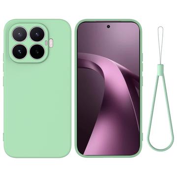 Xiaomi 17T Nestemäinen silikonikotelo käsihihnalla - Vihreä