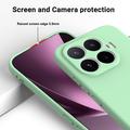 Xiaomi 17T Nestemäinen silikonikotelo käsihihnalla - Vihreä
