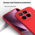 Xiaomi 17T Nestemäinen silikonikotelo käsihihnalla - Punainen