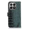 Xiaomi 17T Pro Crocodile Lompakkomallinen Nahkakotelo kanssa RFID - Vihreä