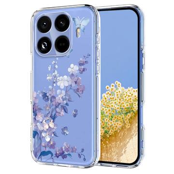 Xiaomi 17T Pro Kukkakuvioinen TPU-kotelo - violetti