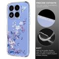 Xiaomi 17T Pro Kukkakuvioinen TPU-kotelo - violetti