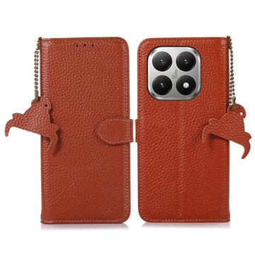 Xiaomi 17T Pro lompakko nahkakotelo RFID - Ruskea