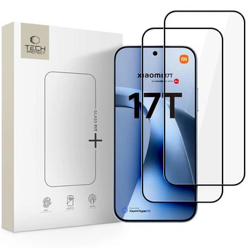 Xiaomi 17T Tech-Protect Glass Fit+ Panssarilasi - 2 kpl. - Musta