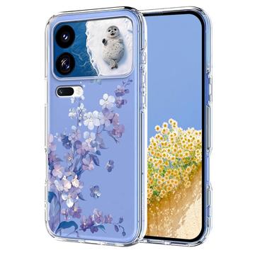 Xiaomi 18 Pro Kukkakuvioinen TPU-kotelo - violetti