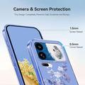 Xiaomi 18 Pro Kukkakuvioinen TPU-kotelo - violetti