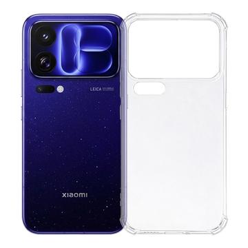 Xiaomi 18 Pro Max Iskunkestävä silikonikotelo - Läpinäkyvä
