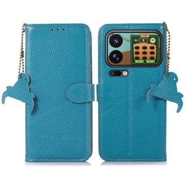 Xiaomi 18 Pro Max lompakko nahkakotelo RFID - sininen