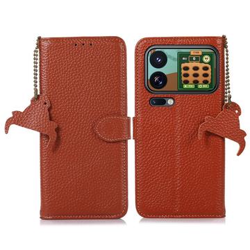 Xiaomi 18 Pro Max lompakko nahkakotelo RFID - Ruskea