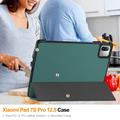 Xiaomi Pad 9 Pro Tri-Fold Series Smart Folio -kotelo - Mustanvihreä