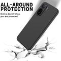 Xiaomi Poco C81 Pro Nestemäinen silikonikotelo käsihihnalla - Musta