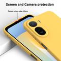 Xiaomi Poco C81 Pro Nestemäinen silikonikotelo käsihihnalla - Keltainen