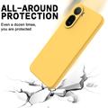 Xiaomi Poco C81 Pro Nestemäinen silikonikotelo käsihihnalla - Keltainen