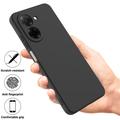 Xiaomi Poco C81x Nestemäinen silikonikotelo käsihihnalla - Musta