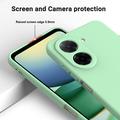 Xiaomi Poco C81x Nestemäinen silikonikotelo käsihihnalla - Vihreä