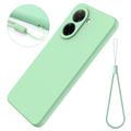 Xiaomi Poco C81x Nestemäinen silikonikotelo käsihihnalla - Vihreä