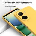 Xiaomi Poco C81x Nestemäinen silikonikotelo käsihihnalla - Keltainen
