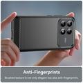 Xiaomi Poco F9 Pro Harjattu TPU Suojakuori - Hiilikuitu - Musta